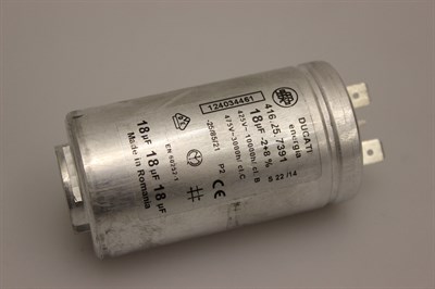 Start capacitor, Novamatic tumble dryer - 18 uF