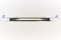 Oven door glass, AEG cooker & hobs - 465 mm x 590 mm x B:39 mm / A:5 mm (outer glass)