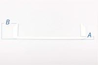 Glass shelf trim, Beko fridge & freezer - 7 mm x 451 mm x B:99 mm / A:15 mm