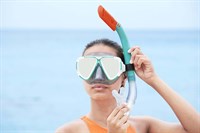 Scuba mask and snorkel, Bestway swimmingpool