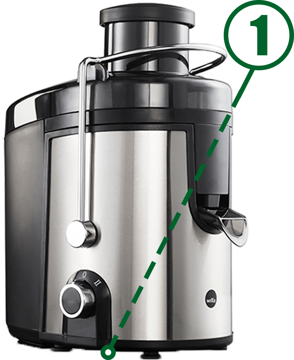 model number on juice extractor or juice press