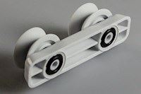 Basket wheel support, Bauknecht dishwasher